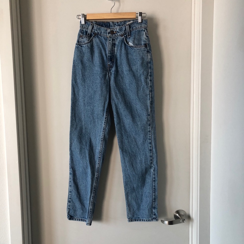 Vintage Levi’s 505 jeans, orange label student fit